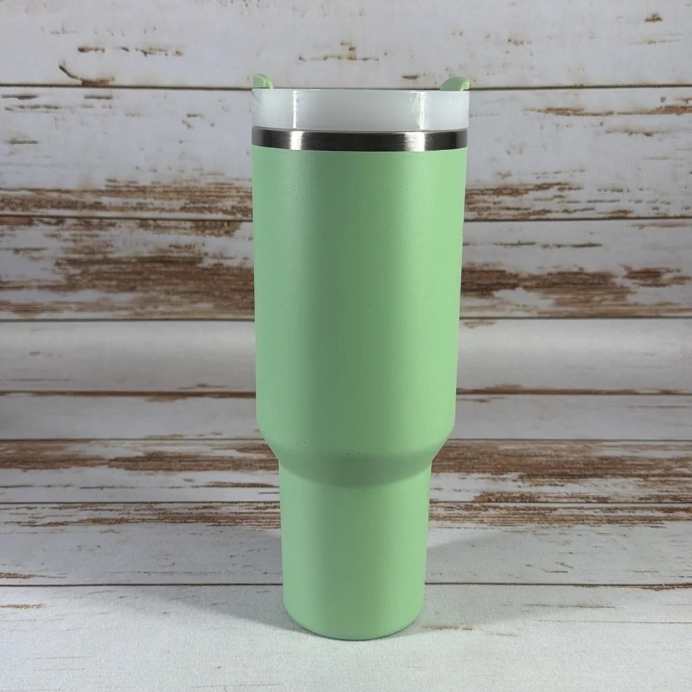 Stanley Quencher 40 oz FlowState Jade Green Tumbler Handle Cup Lid NO STRAW - Picture 3 of 7